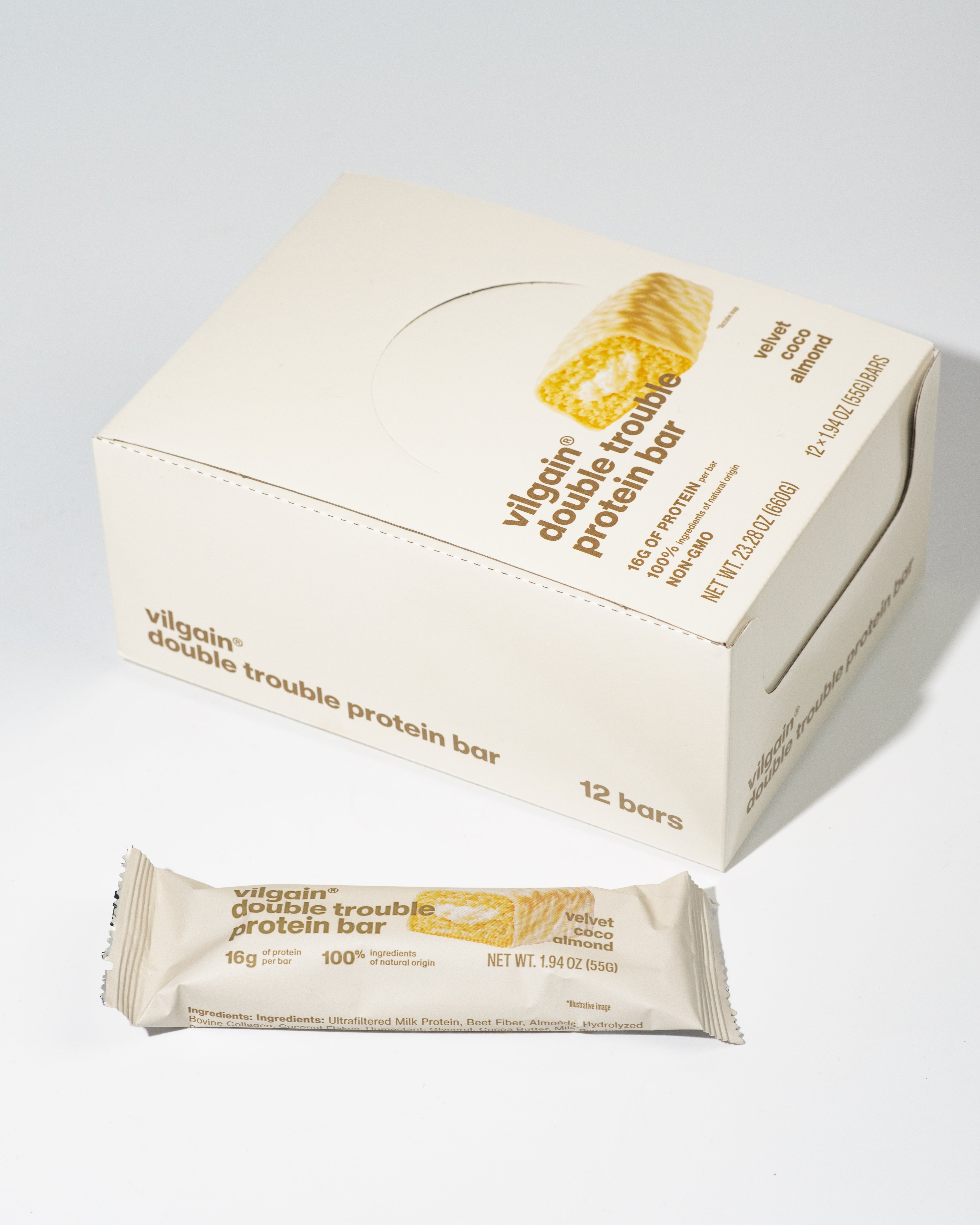 Double Trouble Protein Bar Velvet Coco Almond (12 pack)