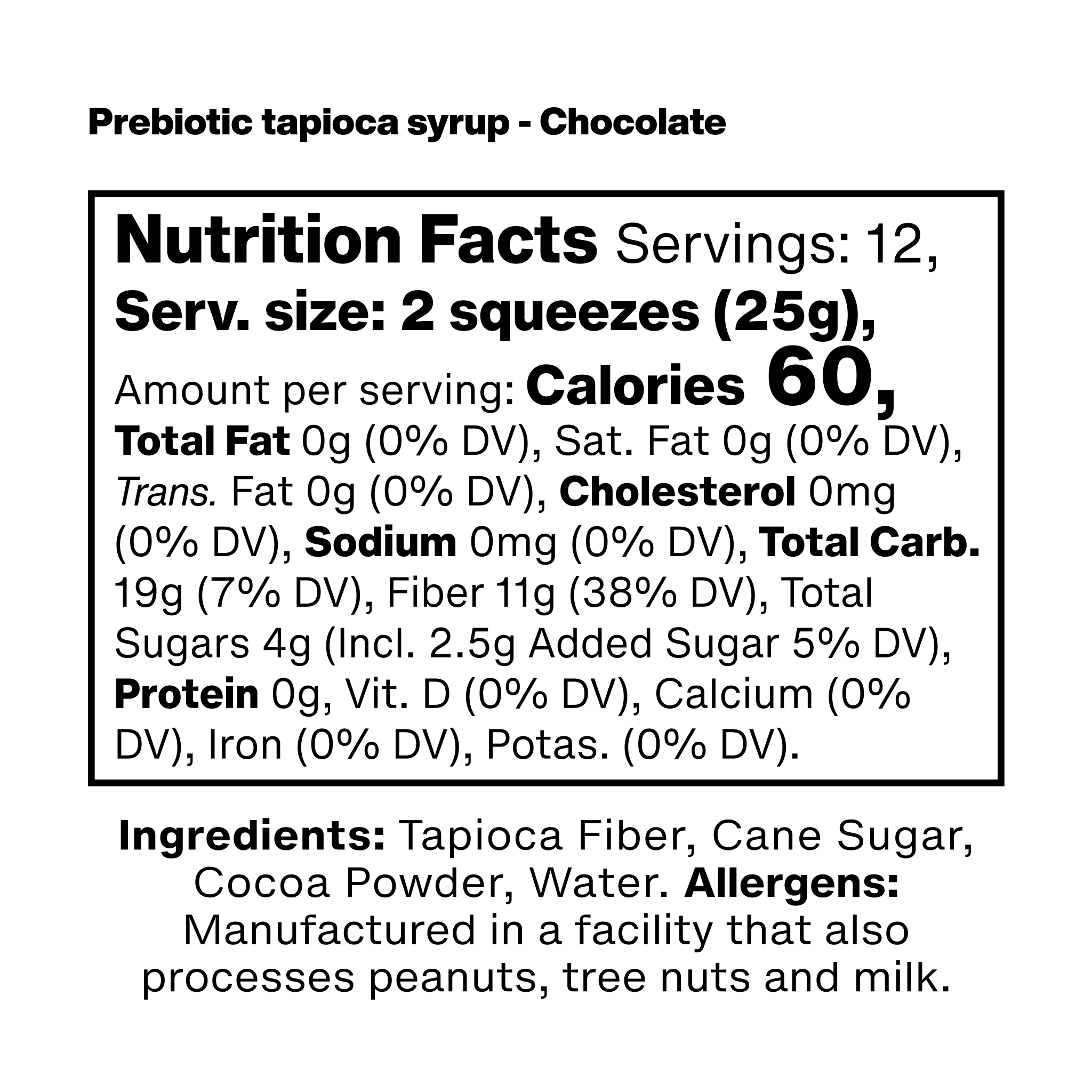 Prebiotic Tapioca Syrup