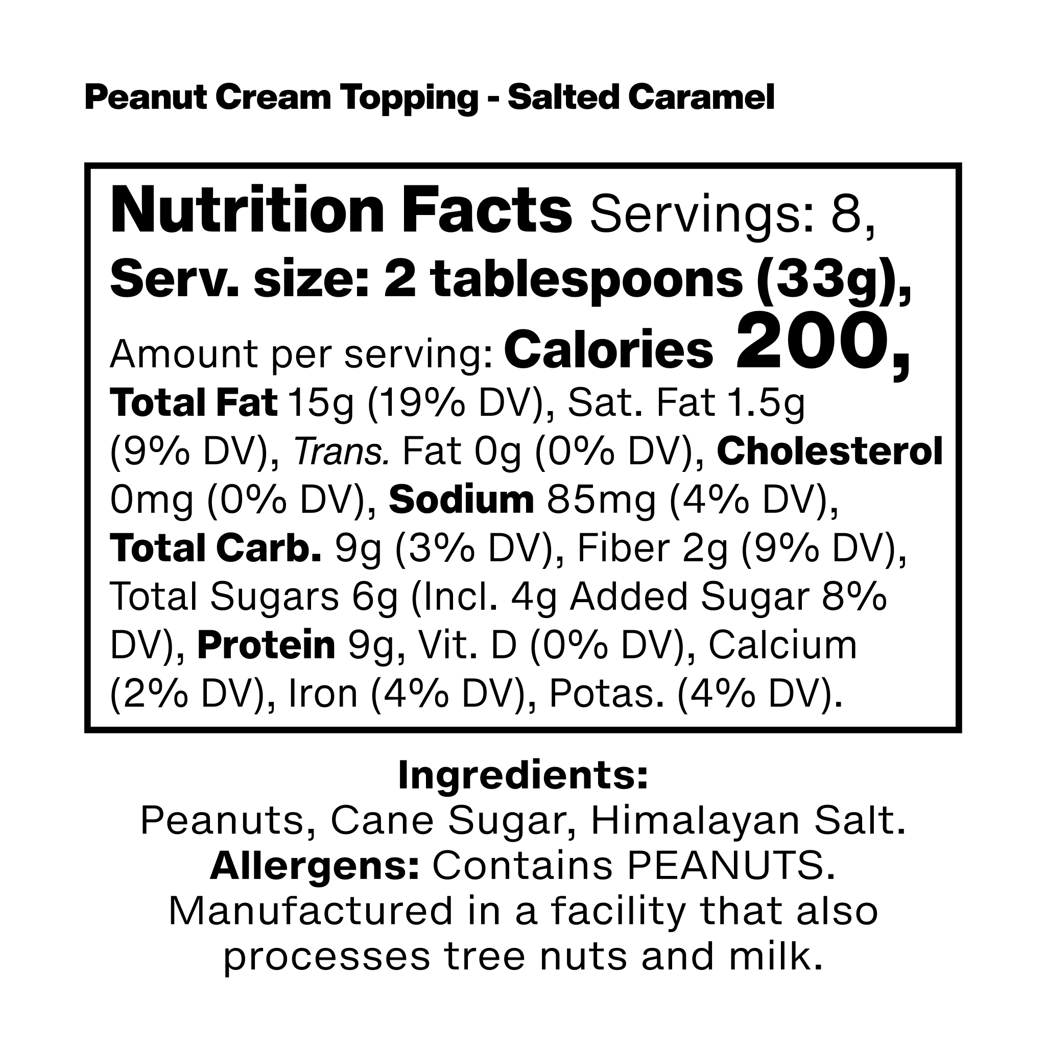 Peanut Cream Topping