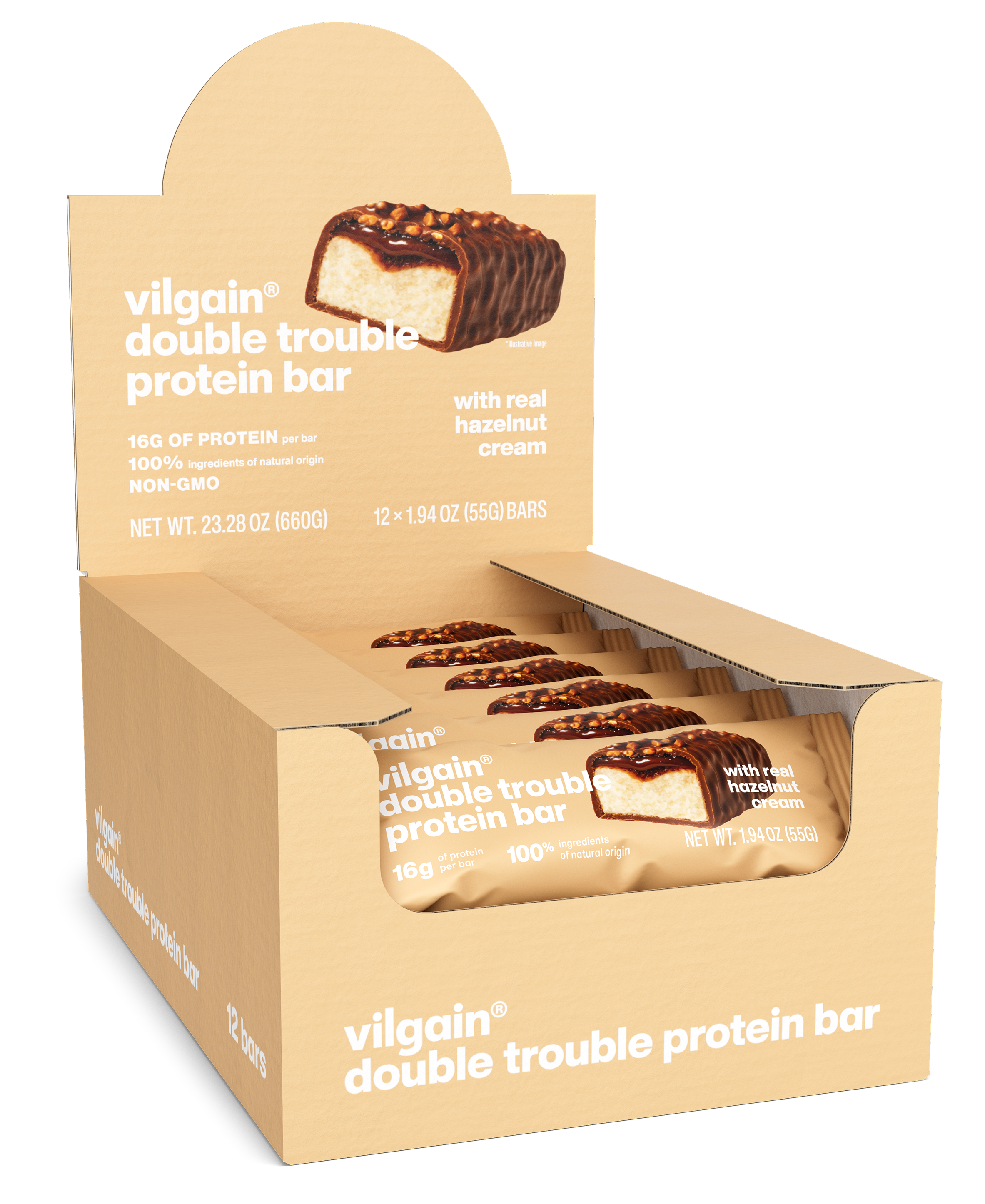 Double Trouble Protein Bar Hazelnut Cream (12 pack)