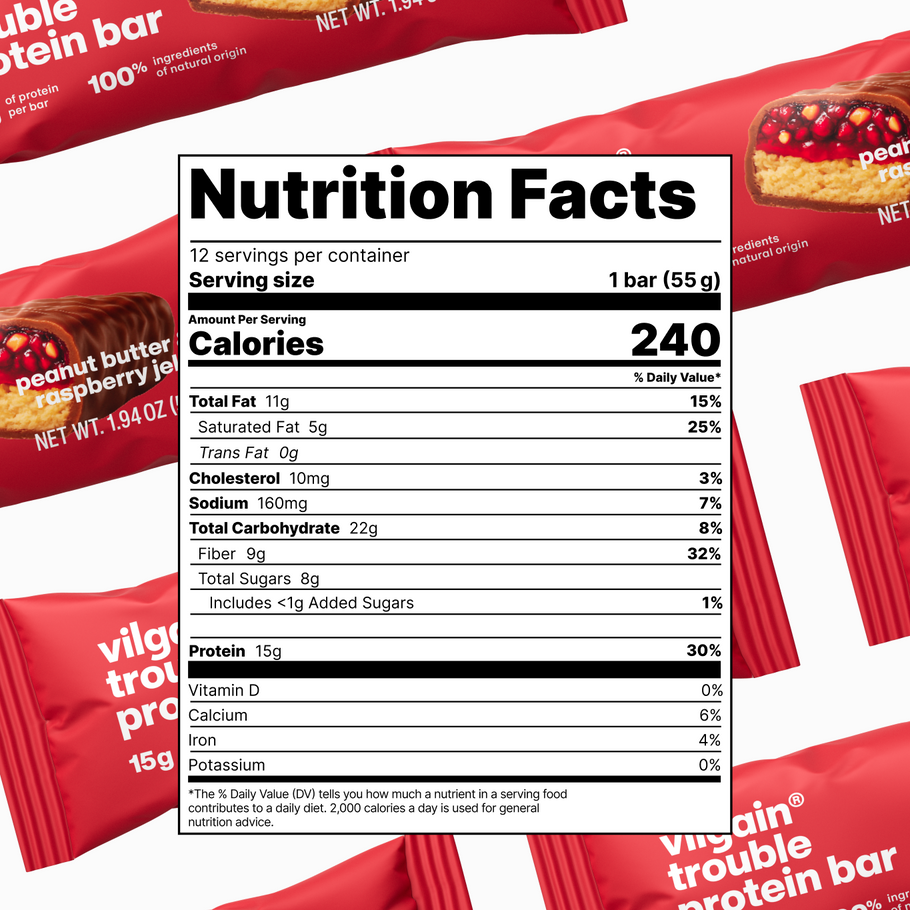 Double Trouble Protein Bar Peanut Butter & Raspberry Jelly (12 pack) – image 5