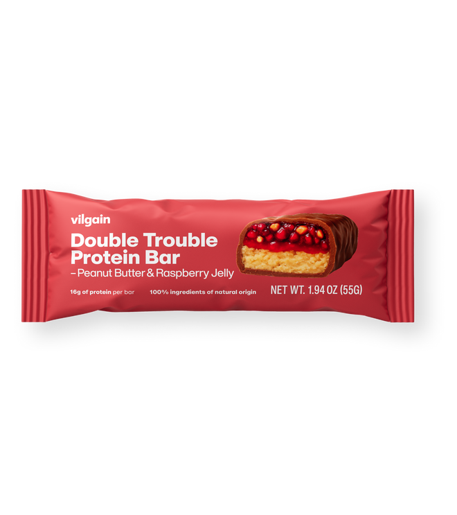 Double Trouble Protein Bar Peanut Butter & Raspberry Jelly (12 pack)